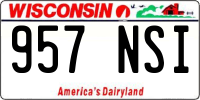 WI license plate 957NSI