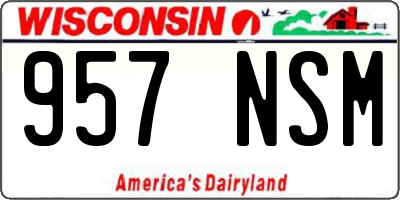WI license plate 957NSM