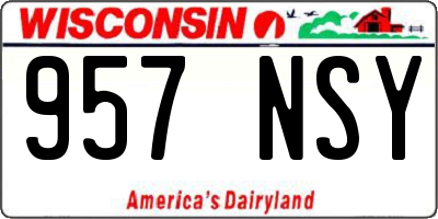 WI license plate 957NSY