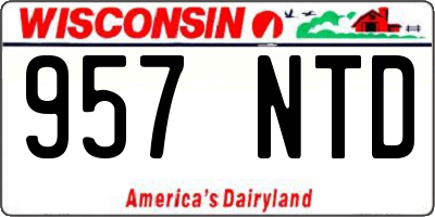 WI license plate 957NTD