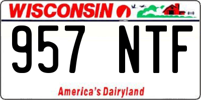 WI license plate 957NTF
