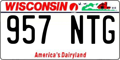 WI license plate 957NTG