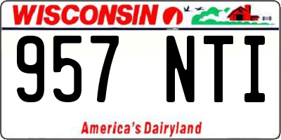 WI license plate 957NTI