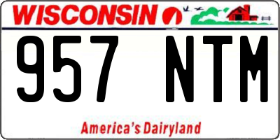 WI license plate 957NTM