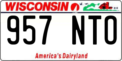 WI license plate 957NTO