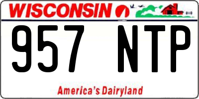 WI license plate 957NTP