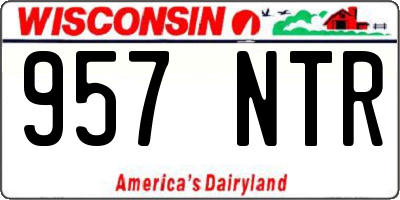 WI license plate 957NTR