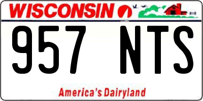 WI license plate 957NTS