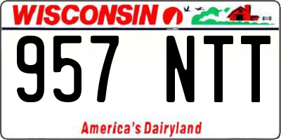WI license plate 957NTT