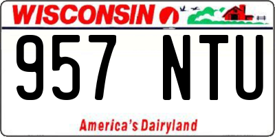 WI license plate 957NTU