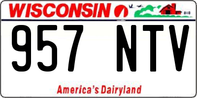WI license plate 957NTV