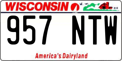 WI license plate 957NTW