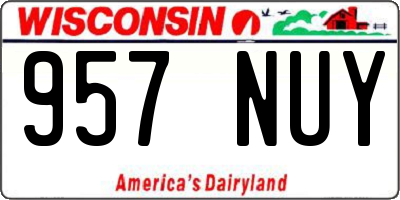 WI license plate 957NUY