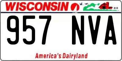 WI license plate 957NVA