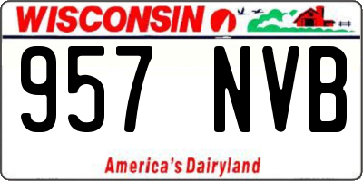WI license plate 957NVB