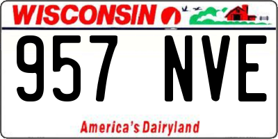 WI license plate 957NVE