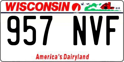WI license plate 957NVF