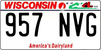 WI license plate 957NVG