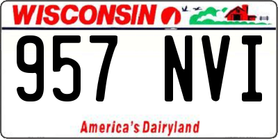 WI license plate 957NVI