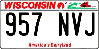 WI license plate 957NVJ