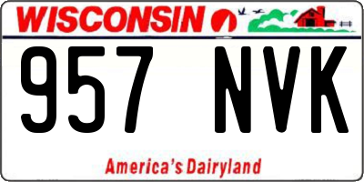 WI license plate 957NVK