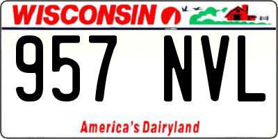 WI license plate 957NVL