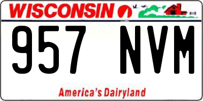 WI license plate 957NVM