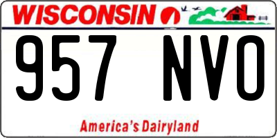 WI license plate 957NVO