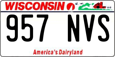 WI license plate 957NVS