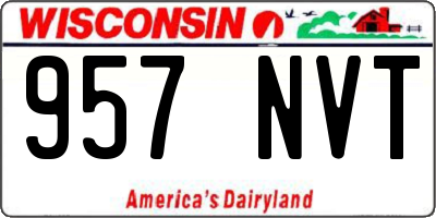 WI license plate 957NVT