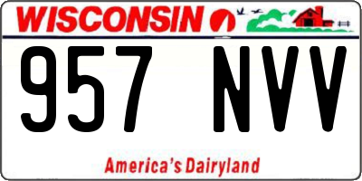 WI license plate 957NVV