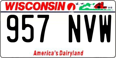 WI license plate 957NVW
