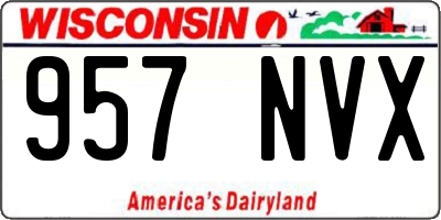 WI license plate 957NVX