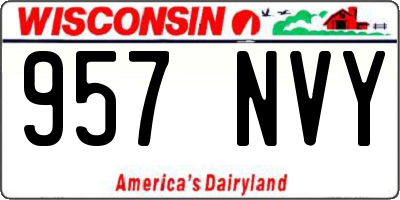 WI license plate 957NVY