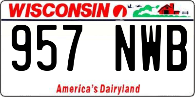 WI license plate 957NWB