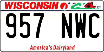 WI license plate 957NWC