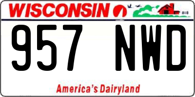 WI license plate 957NWD
