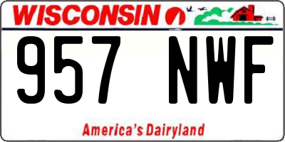 WI license plate 957NWF