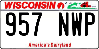 WI license plate 957NWP