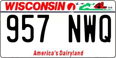 WI license plate 957NWQ