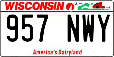 WI license plate 957NWY