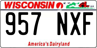 WI license plate 957NXF