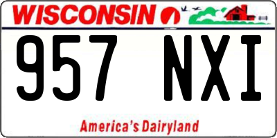 WI license plate 957NXI