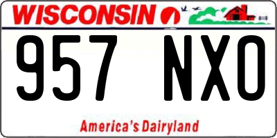 WI license plate 957NXO