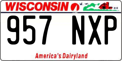 WI license plate 957NXP