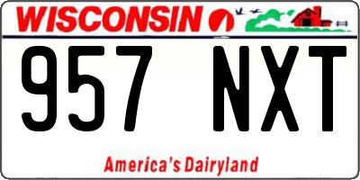 WI license plate 957NXT