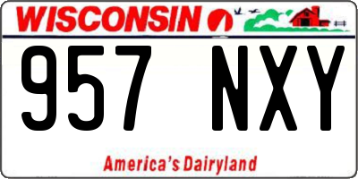 WI license plate 957NXY