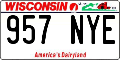 WI license plate 957NYE