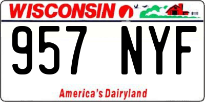 WI license plate 957NYF