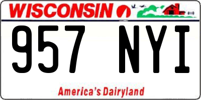 WI license plate 957NYI